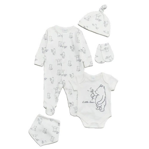 Winnie the Pooh 5 Piece Sleepsuit Starter Set