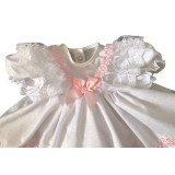 White Spot Lace Dress with Matching Knickers