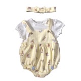 Peter Rabbit Pattern Romper And Headband Set