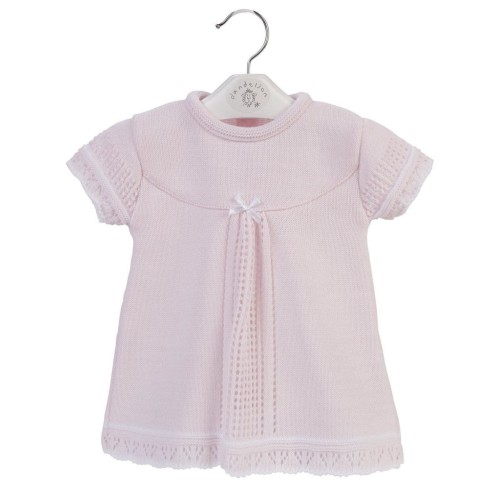 Baby Girls Luxury Pink Knitted Dress