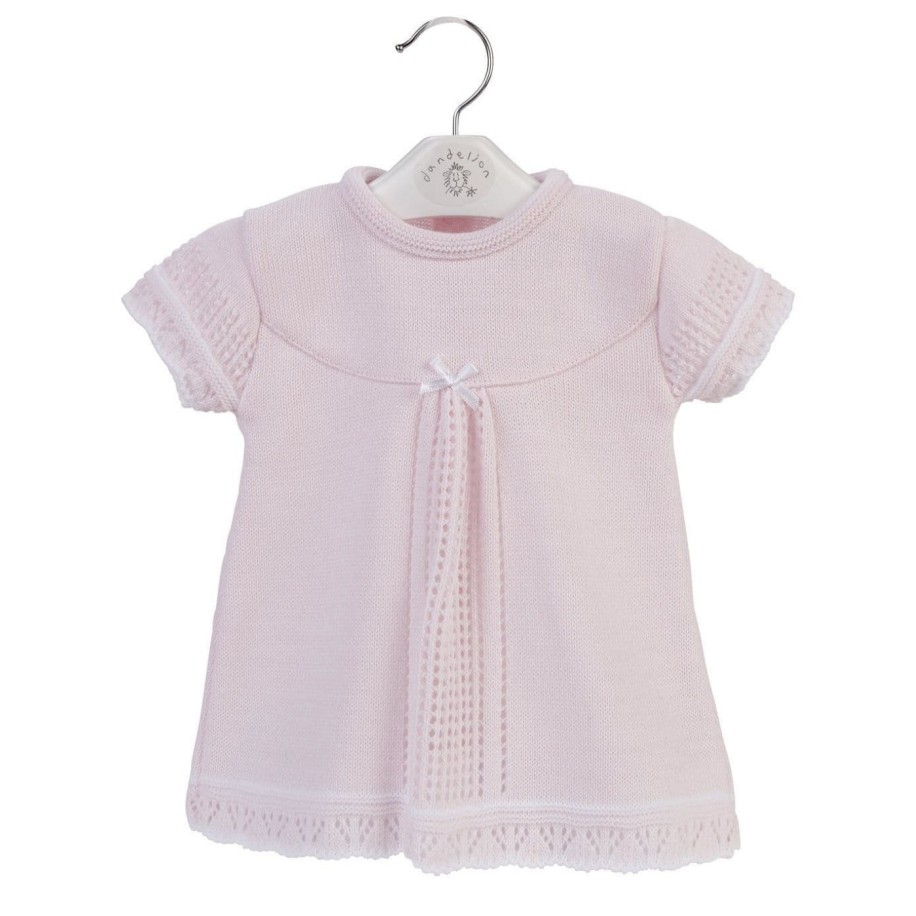 Baby Girls Luxury Pink Knitted Dress