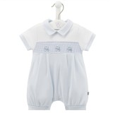 Little Tractor Smocked Romper