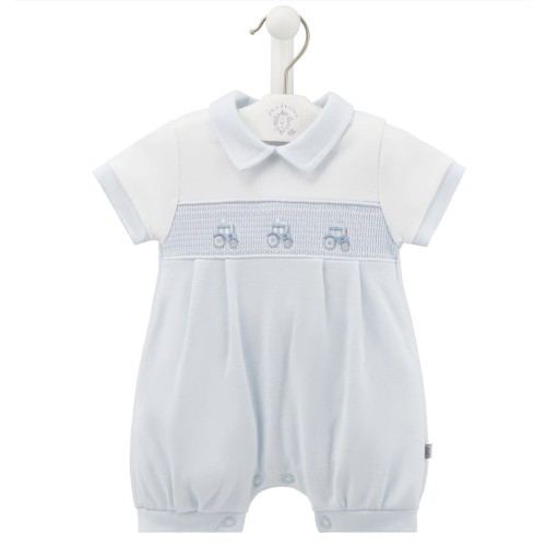 Little Tractor Smocked Romper