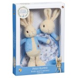 Peter Rabbit Rattle and Comfort Blanket Baby Gift Set