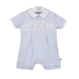 Blue Anchor Smocked Romper