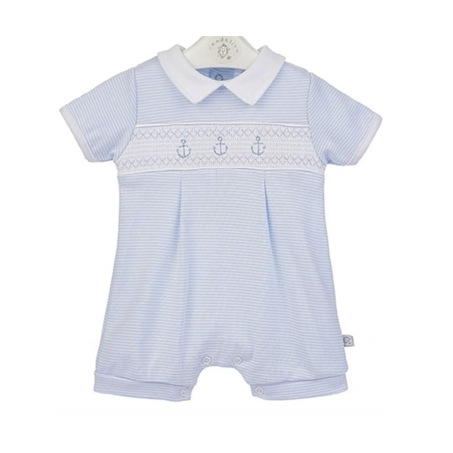 Blue Anchor Smocked Romper