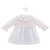 Luxury Spot Dress With Knitted Top