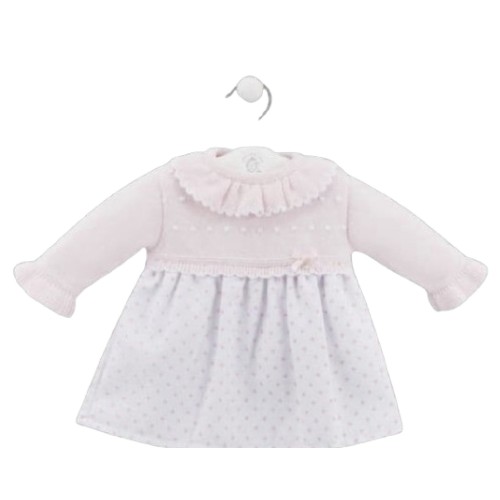 Luxury Spot Dress With Knitted Top