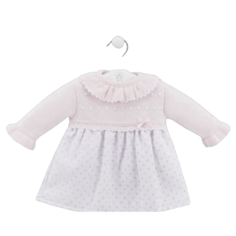 Luxury Spot Dress With Knitted Top