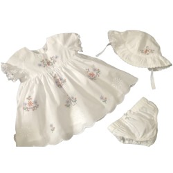 White Peter Rabbit Dress Knickers and Hat Set