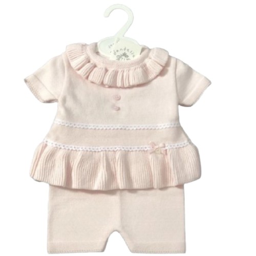 Baby Girls Luxury Pink Top And Bloomers