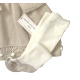 Beige Dress Hat Tights Set