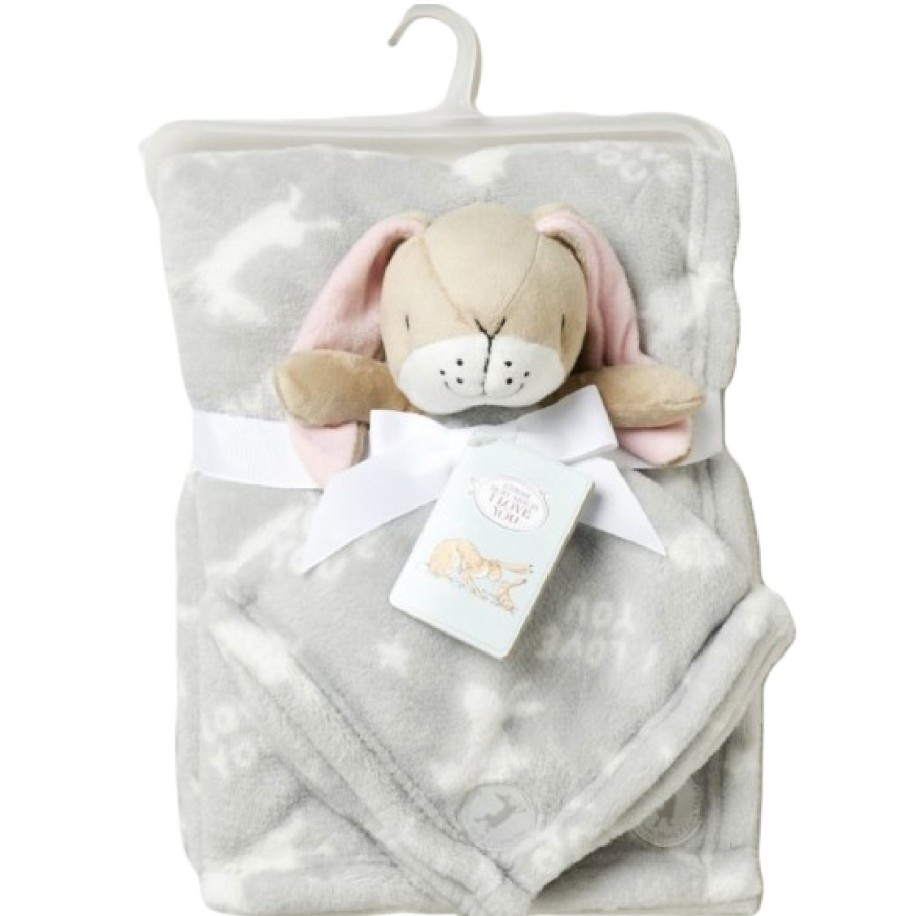 Grey /White Guess How Much I Love You Blanket and Comforter