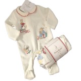 Peter Rabbit My First Christmas Sleepsuit And 2 Muslins