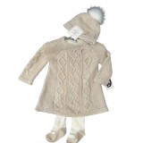 Beige Knitted Dress Hat and Tights