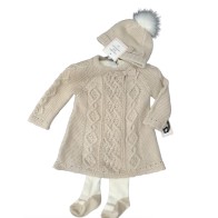 Beige Knitted Dress Hat and Tights