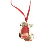 Baby&#039; First Christmas Silver Plated Stocking Decoration Photo Frame