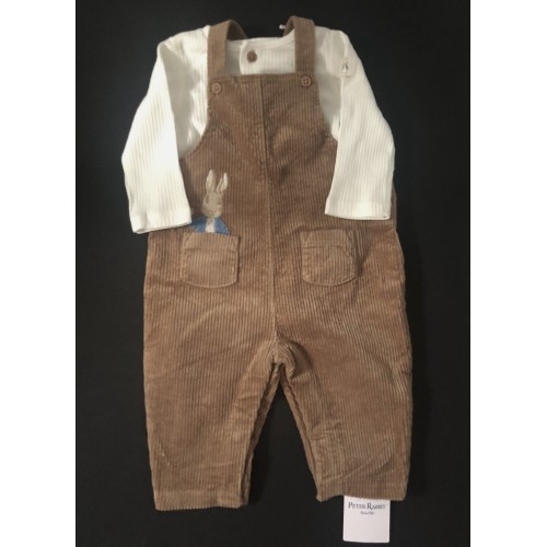 Cotton Cord Dungarees & Top Set