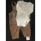 Cotton Cord Dungarees &amp; Top Set
