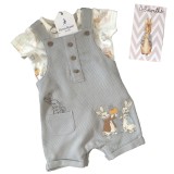 Peter Rabbit Grey Dungarees Set