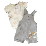 Peter Rabbit Grey Dungarees Set