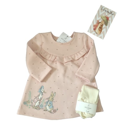 Peter Rabbit Jemima Puddleduck Dress And Tights Set