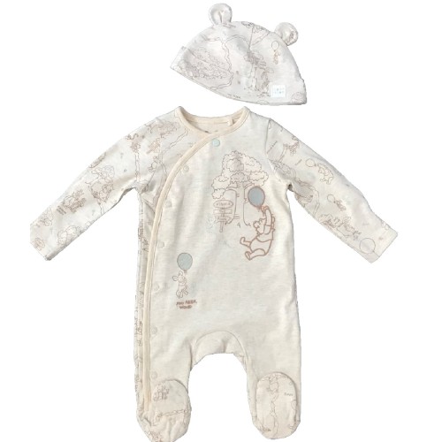 Winnie The Pooh Unisex Sleepsuit and Hat