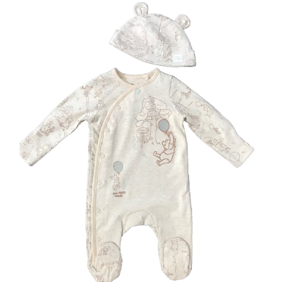 Winnie The Pooh Unisex Sleepsuit and Hat