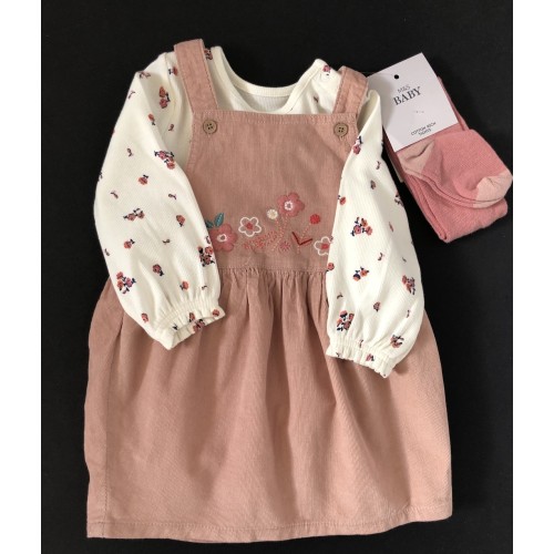 Dusty Pink Dress Top And Matching Tights