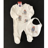 Paddington Bear Sleepsuit And Bib Set