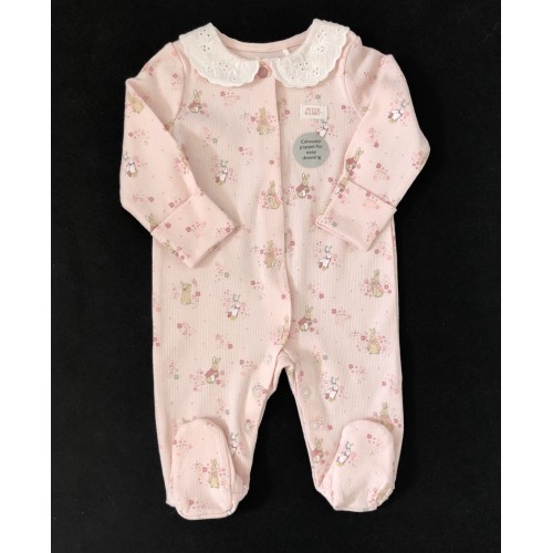 Peter Rabbit Pink  Sleepsuit