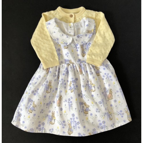 Peter Rabbit Dress And Cardigan Set