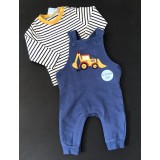 Jojo Maman Bebe Blue Dungarees Set