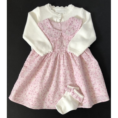 Pink Dress Cardigan With Matching Socks