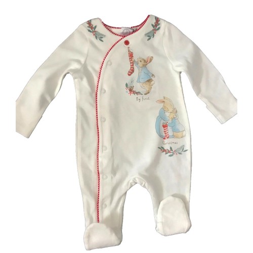 Peter Rabbit and Friends Unisex  My First Christmas Sleepsuit
