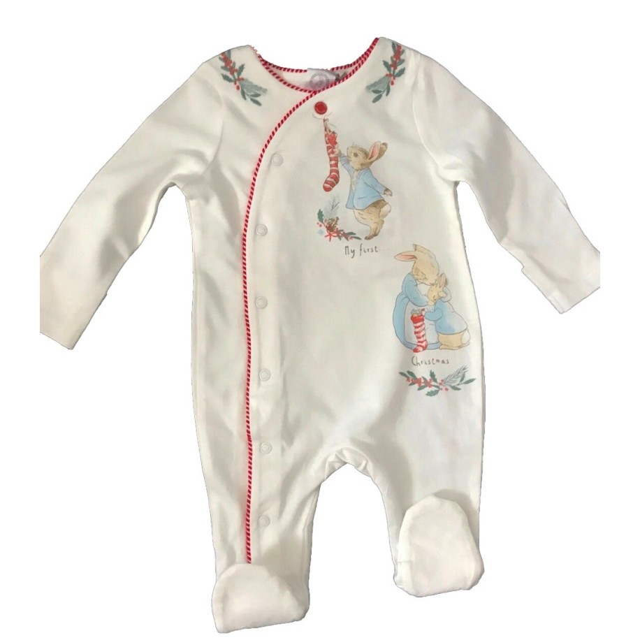 Peter Rabbit and Friends Unisex  My First Christmas Sleepsuit