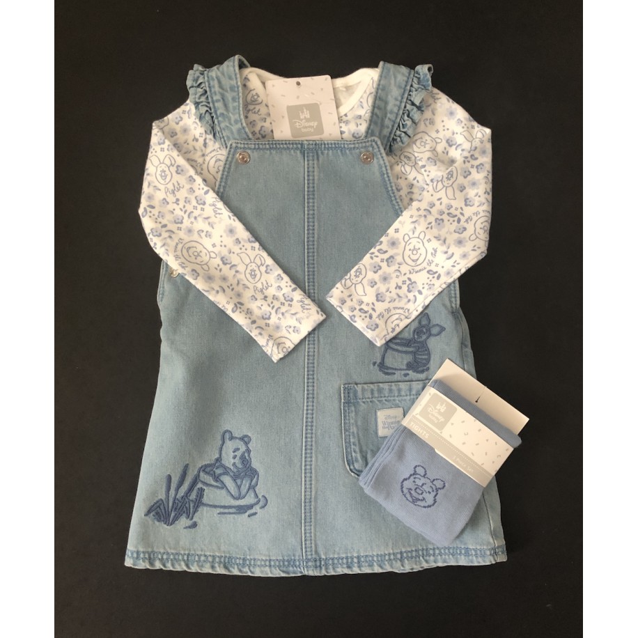 Winnie The Pooh Dress Top And Tights Set