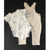 Peter Rabbit Beige Dungarees Set