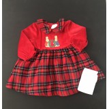 Peter Rabbit Red Tartan Dress With Tights