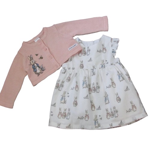 Peter Rabbit Dress and Cardigan Outfit